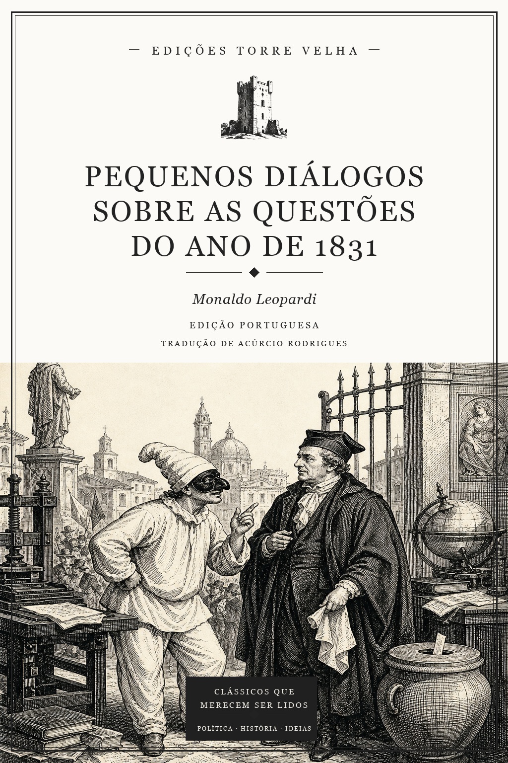 Capa de Pequenos Diálogos sobre as Questões do Ano de 1831